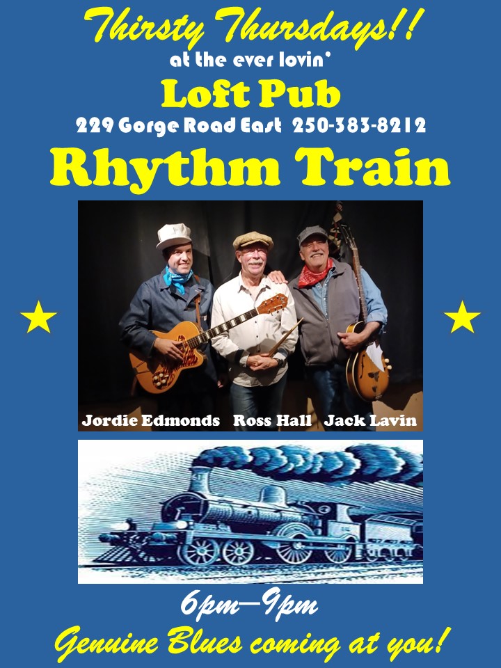 Rhythm Train: Jack Lavin , Ross Hall, Jordie Edmonds  @ The Loft (Victoria) Mar 9 2023 - May 13th @ The Loft (Victoria)