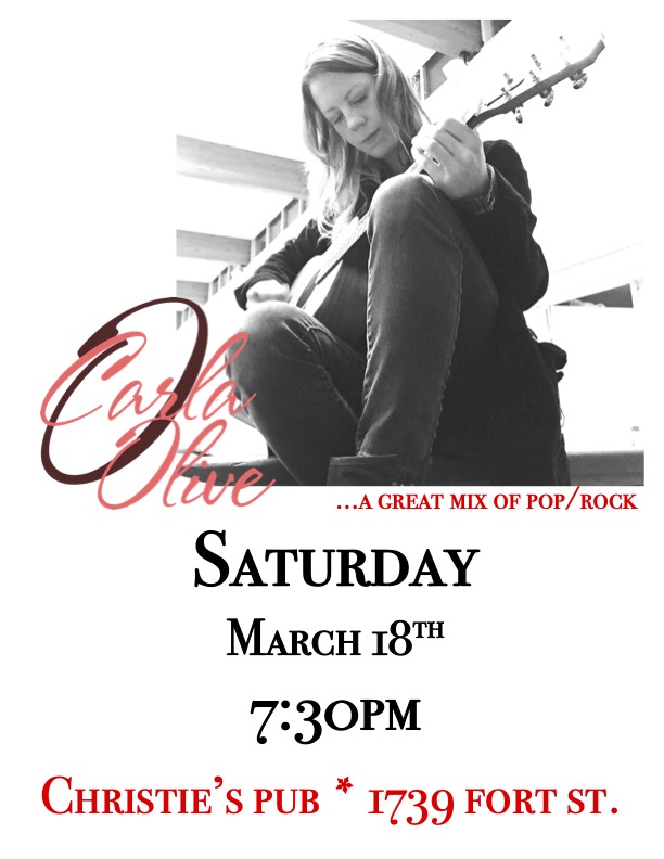 Carla Olive - May 6th @ Christie's Carriage House Pub