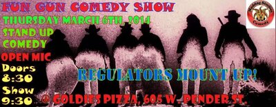 WORK OUT WEDNESDAY OPEN MIC NIGHT AT GOLDIES COMEDY SHOW 9:45pm @ Goldie's Pizza Dec 31 1969 - May 7th @ Goldie's Pizza