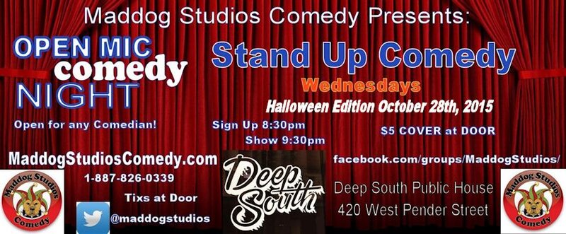Halloween Edition Open Mic Comedy Night: Marlo Franson @ Deep South BBQ Public House Oct 28 2015 - May 7th @ Deep South BBQ Public House