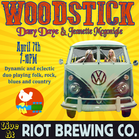 Folk Rock That Lets Your Freak Flag Fly: Woodstick @ Riot Brewing Co. Apr 7 2023 - Jun 24th @ Riot Brewing Co.