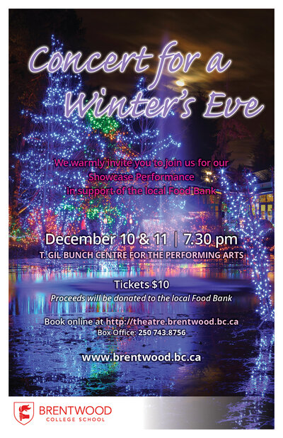Concert for a Winter's Eve @ Brentwood College School Dec 10 2015 - Jun 3rd @ Brentwood College School