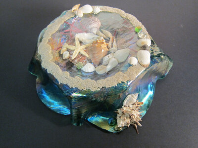 Slumped Glass Tidal Pool Bowl by 
Michaela Davidson