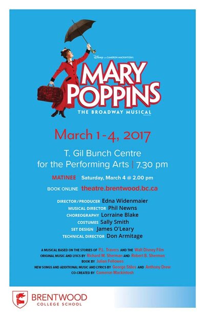 Disney & Cameron Mackintosh's Mary Poppins @ T.Gil Bunch Centre for Performing Arts - Mar 01, 2017
