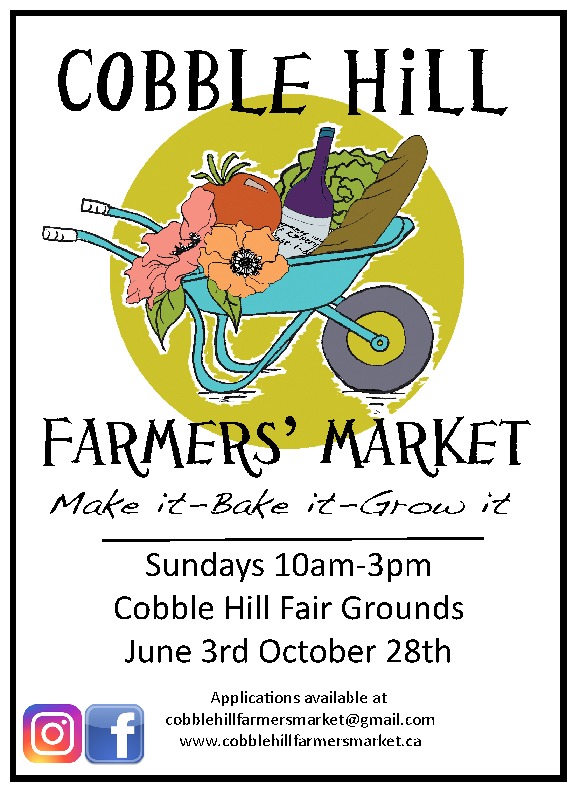 Cobble Hill Farmers' Market @ Shawnigan Cobble Hill Farmers Institute & Agricultural Society Sep 16 2018 - Jun 8th @ Shawnigan Cobble Hill Farmers Institute & Agricultural Society