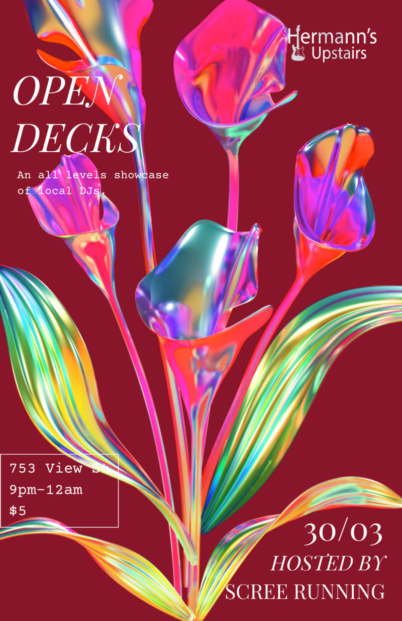 Open Decks: Community DJ Night @ Hermann's Upstairs Mar 30 2023 - Jun 5th @ Hermann's Upstairs