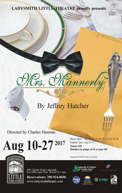 Mrs. Mannerly: Jeffrey Hatcher  (Writer), Charles Harman  (Director) @ Ladysmith Little Theatre Aug 12 2017 - Jun 5th @ Ladysmith Little Theatre
