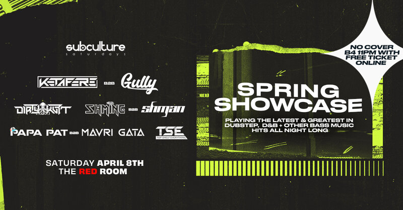 Spring artist showcase at SUBculture Saturdays - May 6th @ The Red Room
