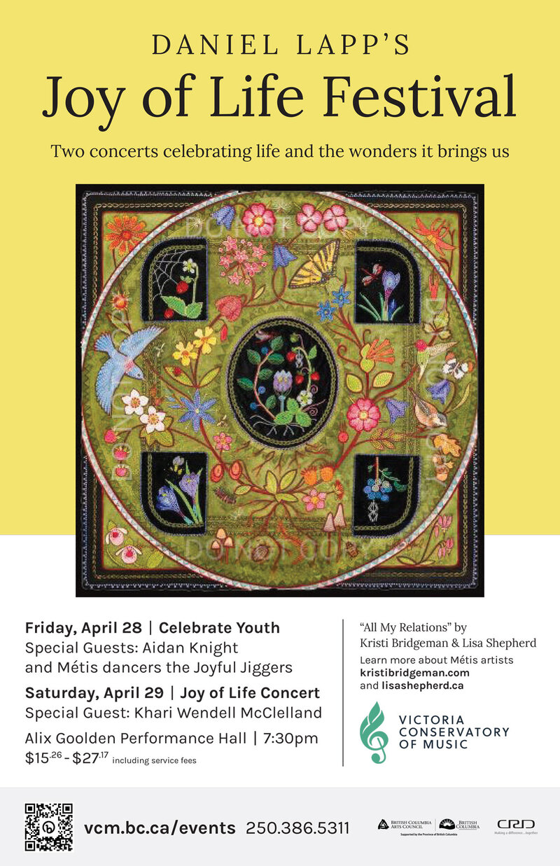 Daniel Lapp&rsquo;s Joy of Life Festival: Joy of Life Concert - Jun 11th @ Alix Goolden Performance Hall