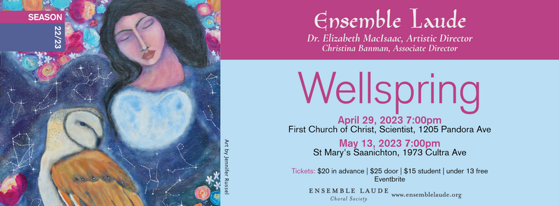 Ensemble Laude presents Wellspring - May 17th @ First Church of Christ, Scientist