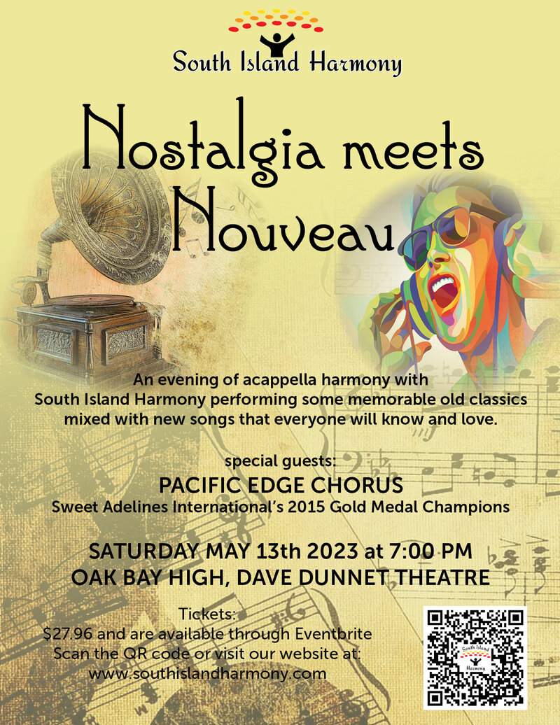 "Nostalgia meets Nouveau" - May 8th @ Dave Dunnet Theatre 