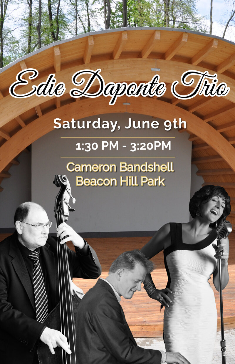 Edie Daponte Trio - Apr 30th @ Stage in the Park (Cameron Bandshell)