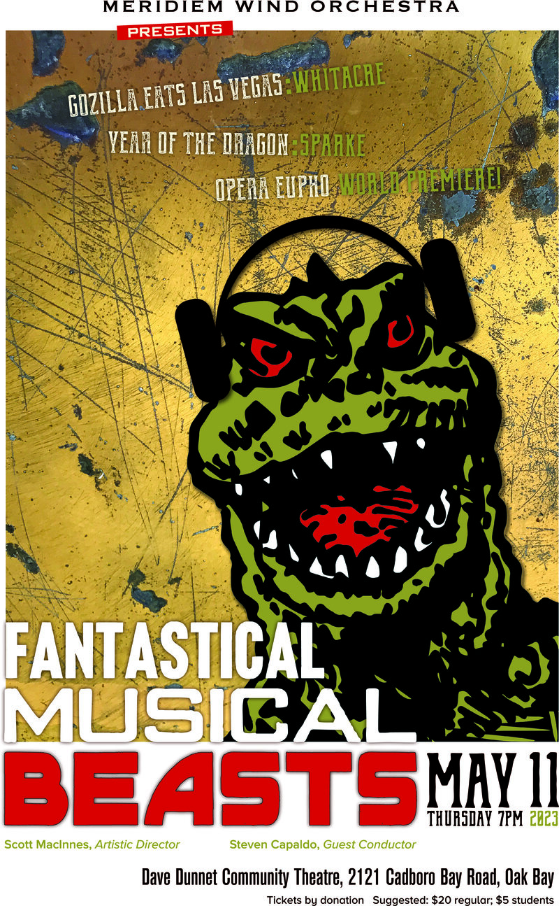 Meridiem Wind Orchestra presents: Fantastical Musical Beasts - Jun 4th @ Dave Dunnet Theatre
