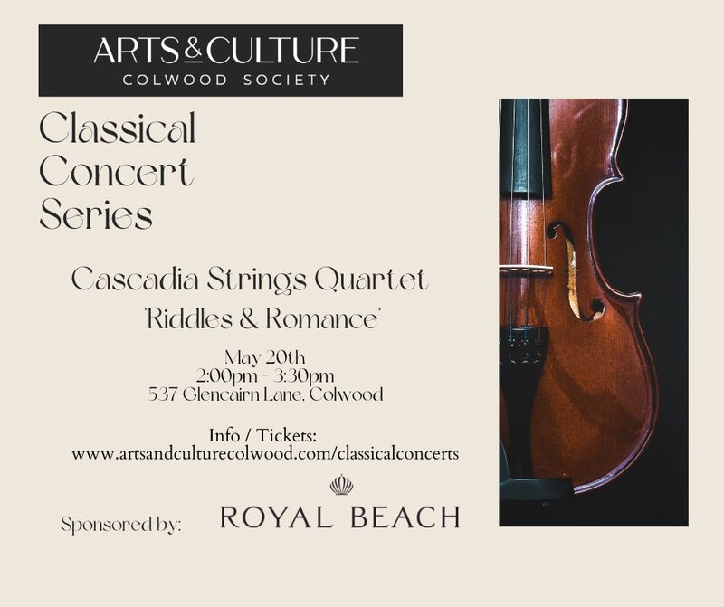 Classical Concert Series: Cascadia Strings Quartet @ 537 Glencairn Lane, Colwood - May 20, 2023