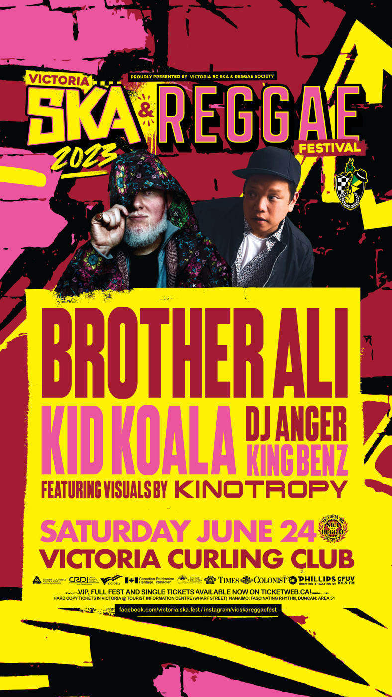 Brother Ali, Kid Koala, DJ Anger + King Benz, Visuals by VJ Kinotropy - May 1st @ Victoria Curling Club