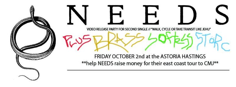 Needs, Brass, storc, Softess @ The Astoria  Oct 2 2015 - Jun 17th @ The Astoria 