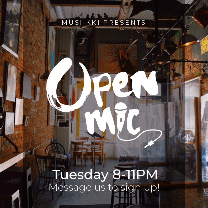 Open Mic with KaKaow @ Musiikki Café & Whiskey Bar - May 02, 2023