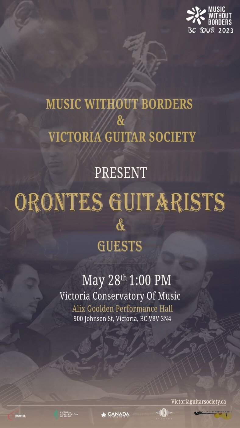 Victoria Guitar Society to Host Concert for Earthquake Victims in Syria - May 6th @ Alix Goolden Performance Hall