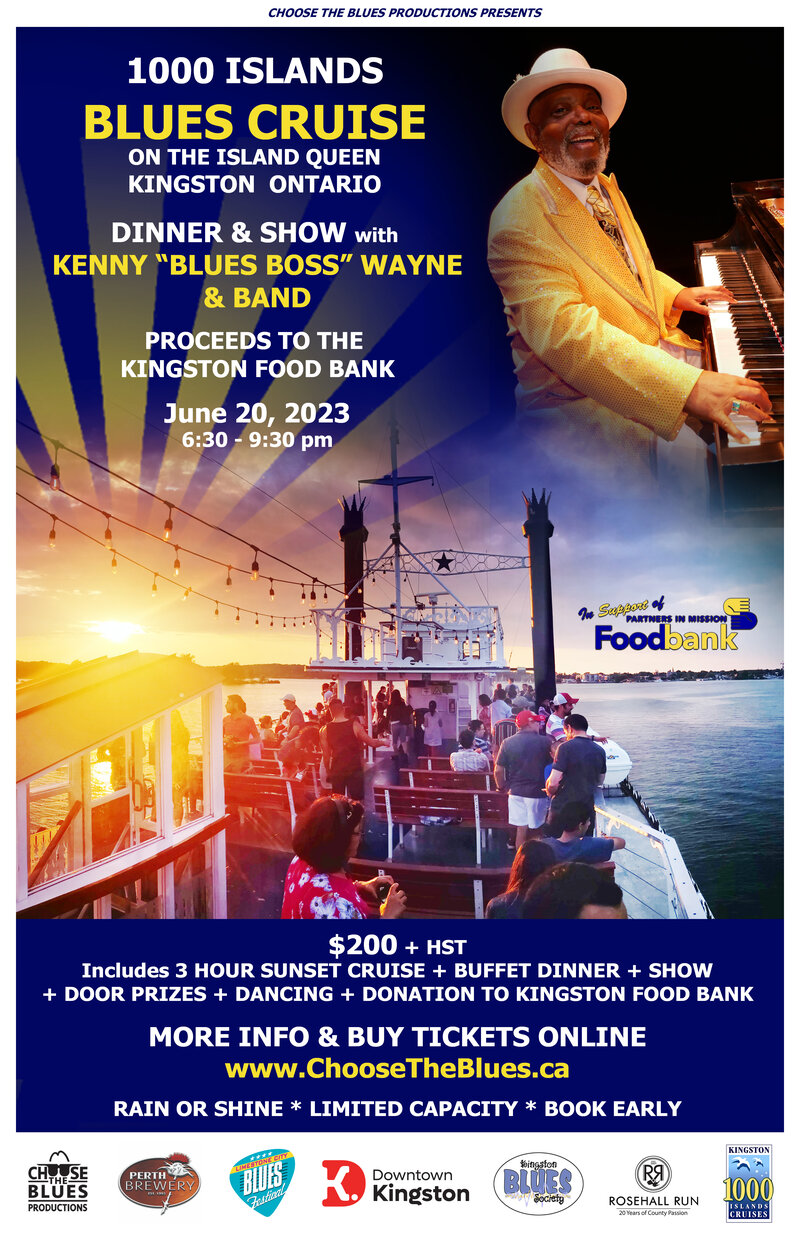 1000 Islands Blues Cruise: Kenny “Blues Boss” Wayne @ The Island Queen - Jun 20, 2023