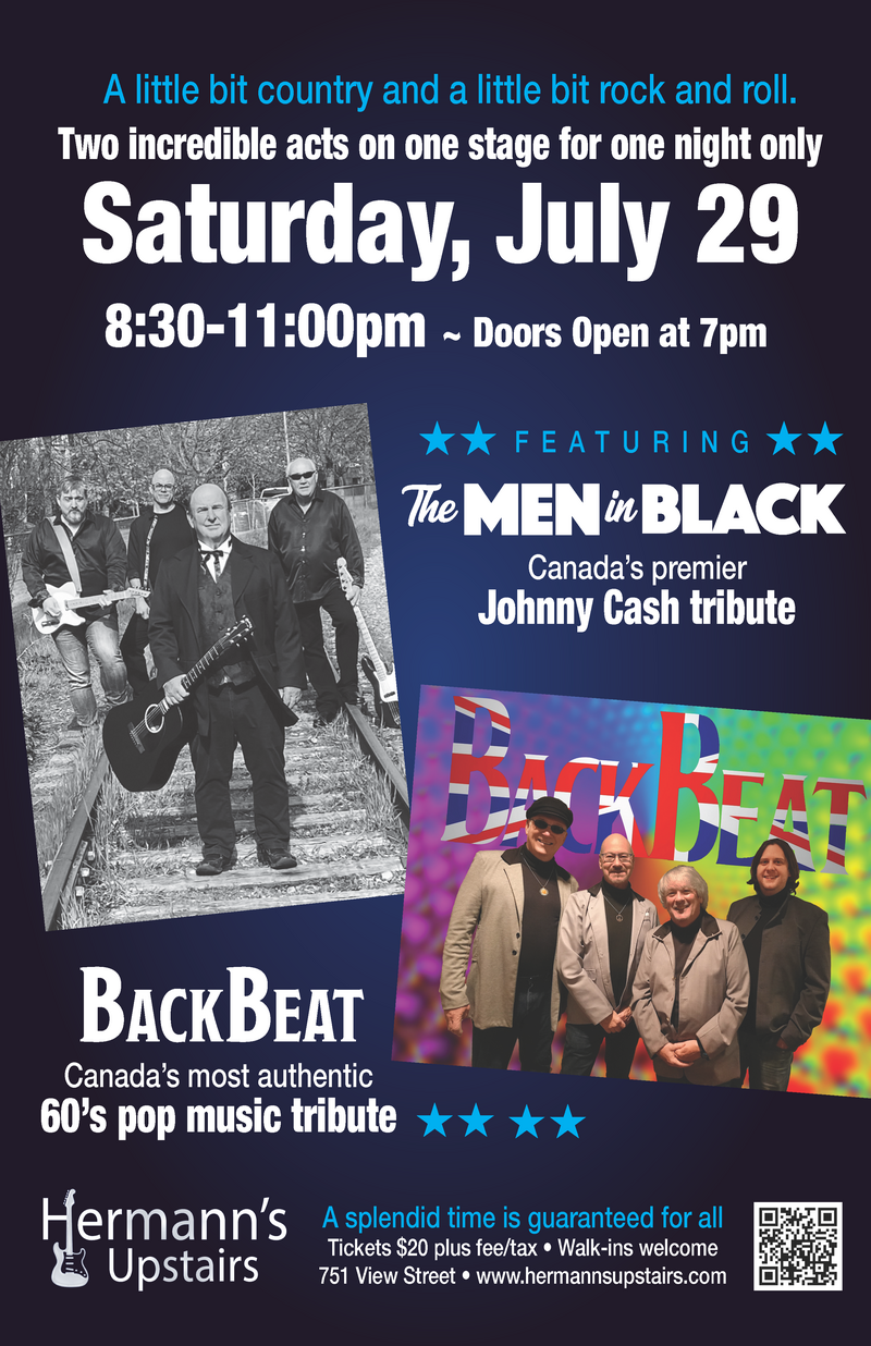 Double Bill: The Men In Black & BackBeat! - Jun 7th @ Hermann's Upstairs