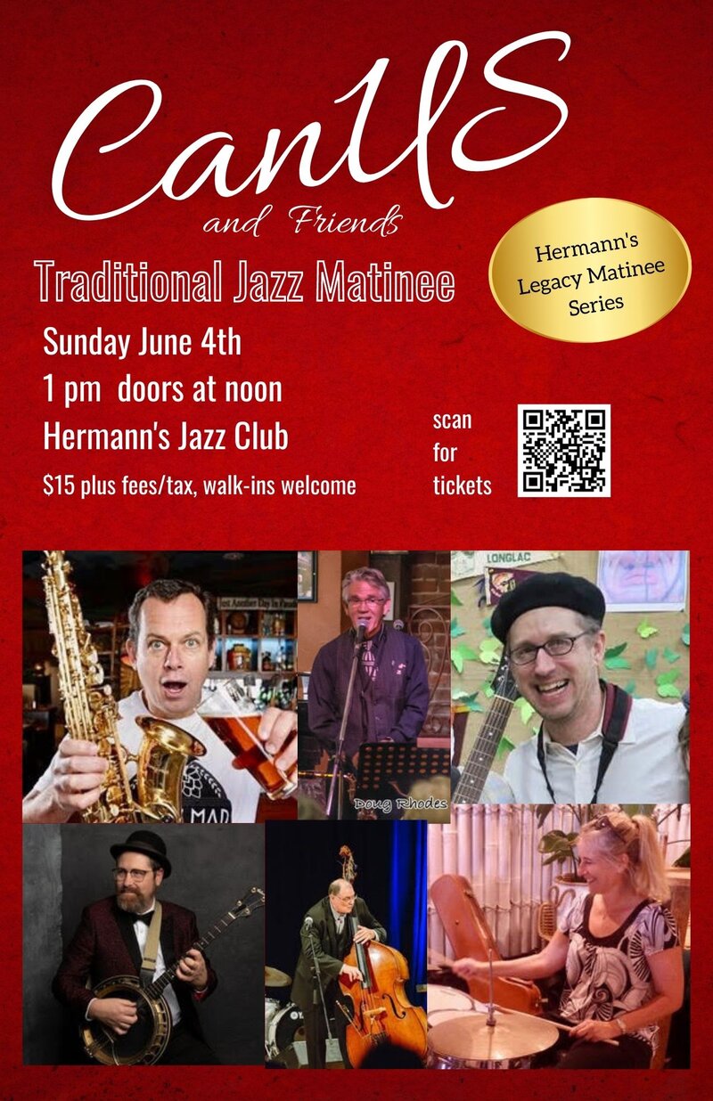 Canus Red Hot Traditional Jazz Matinee - May 7th @ Hermann's Jazz Club