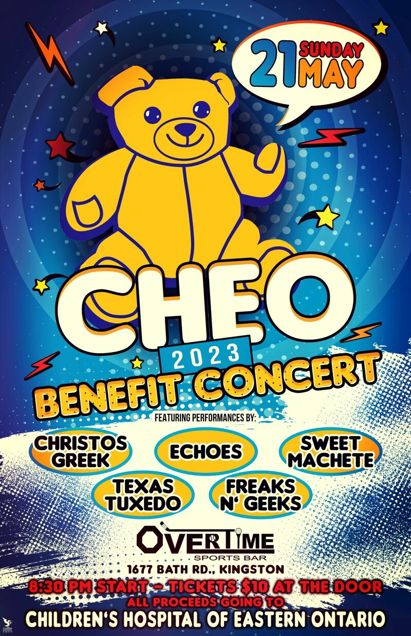 CHEO Benefit Concert - May 9th @ Overtime Sports Bar
