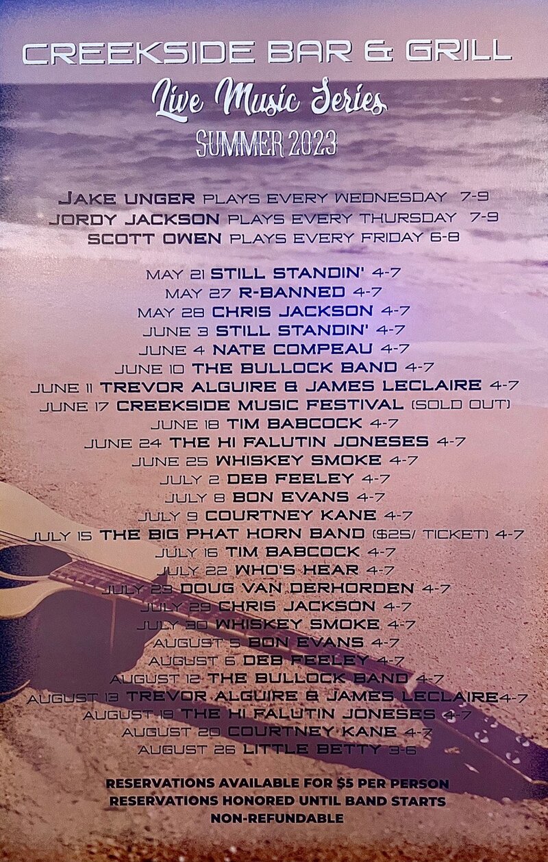 Trevor Alguire, James Leclaire @ The Creekside Bar & Grill - Jun 11, 2023