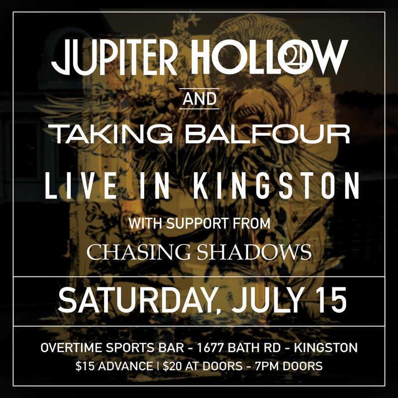 Jupiter Hollow, Taking Balfour, Chasing Shadows @ Overtime Sports Bar Jul 15 2023 - Jun 22nd @ Overtime Sports Bar