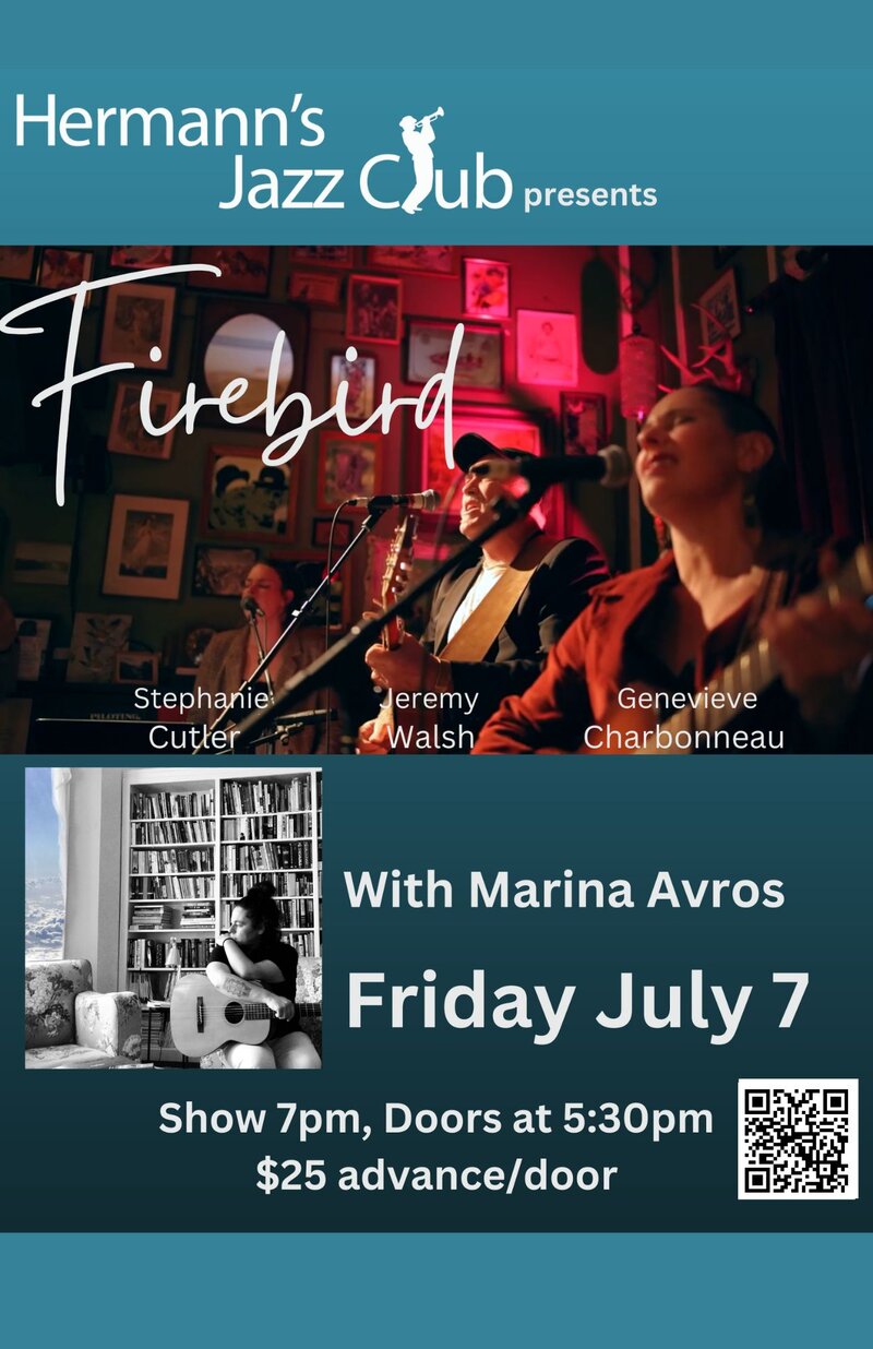 Firebird: Stephanie Cutler, Jeremy Walsh and Genevieve Charbonneau - May 7th @ Hermann's Jazz Club
