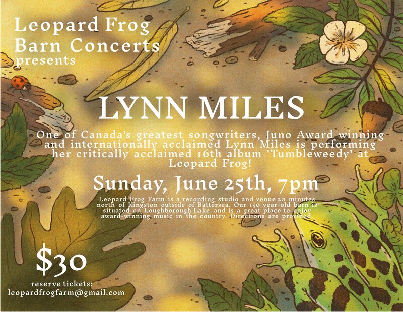 Album release: Lynn Miles @ Leopard Frog Barn Concerts Jun 25 2023 - May 5th @ Leopard Frog Barn Concerts