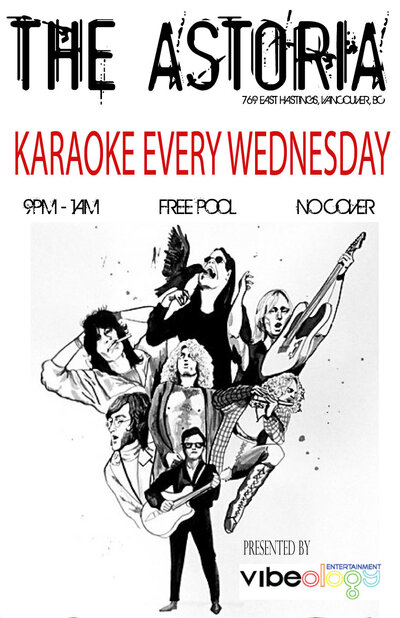 Karaoke: Host, Jordan Dannish @ The Astoria Apr 12 2017 - Jun 4th @ The Astoria