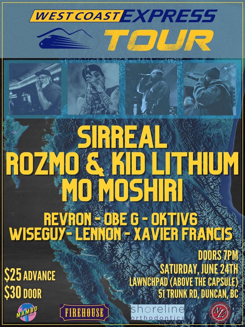 The West Coast Express Tour - May 1st @ The Lawnchpad 51 Trunk Rd