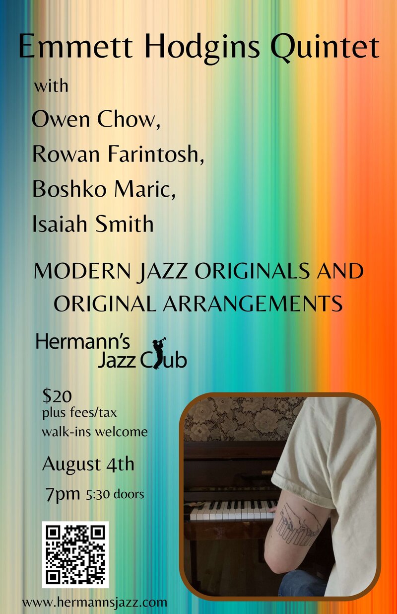 Emmett Hodgins Quintet - May 7th @ Hermann's Jazz Club