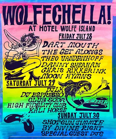 Wolfechella: DJ LK, DJ Espresso, Club Soda, Kali Horse, James Kirkham @ Hotel Wolfe Island Jul 29 2023 - May 6th @ Hotel Wolfe Island