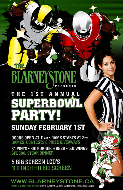 1st Annual Super Bowl Party!!! @ Blarney Stone Feb 1 2009 - Jun 5th @ Blarney Stone