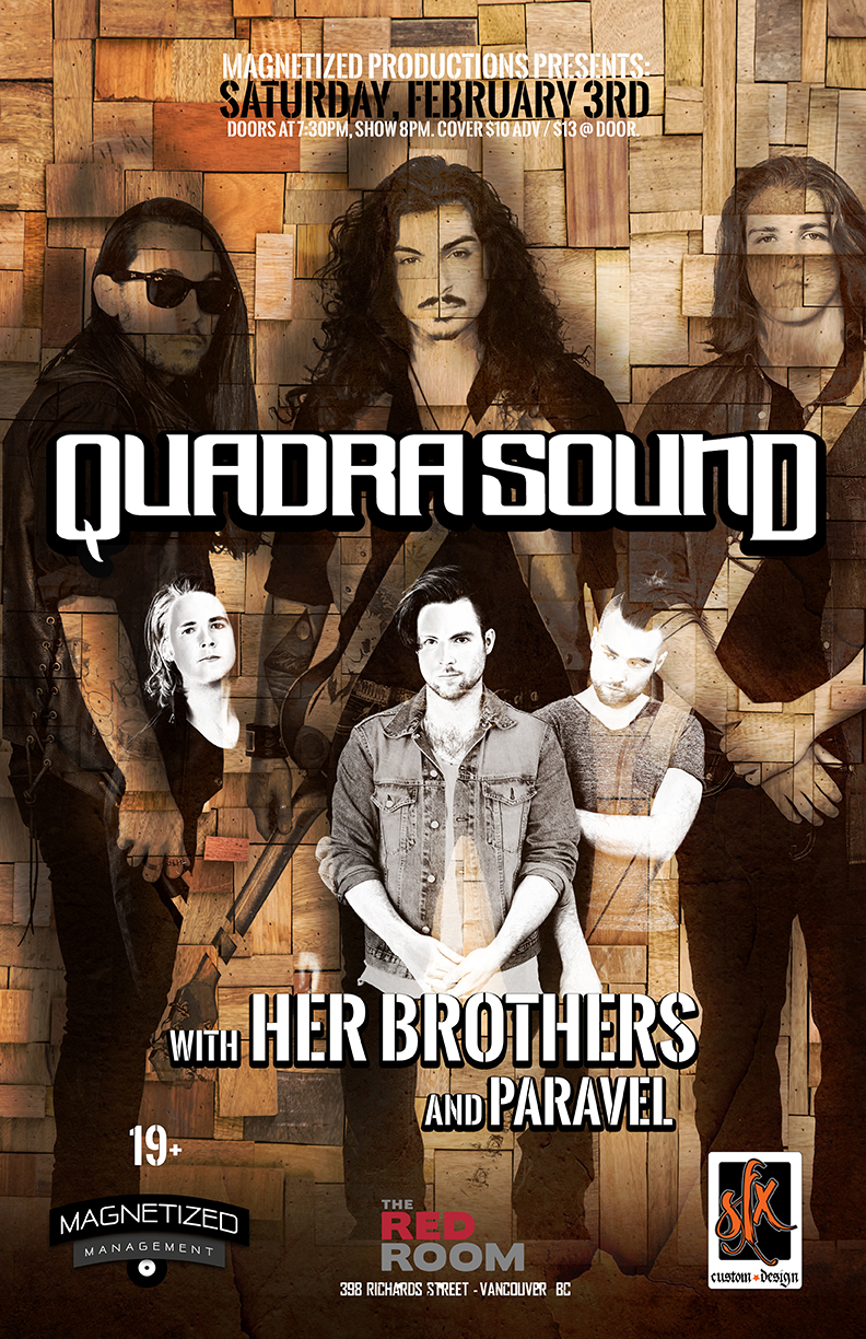 Quadra Sound, Her Brothers, Paravel @ The Red Room Feb 3 2018 - Jun 21st @ The Red Room