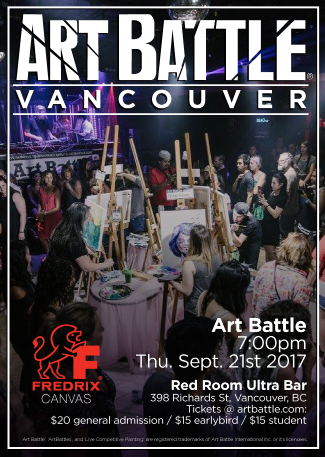 Art Battle Vancouver - Oct 21 @ The Red Room Oct 21 2017 - Jun 24th @ The Red Room
