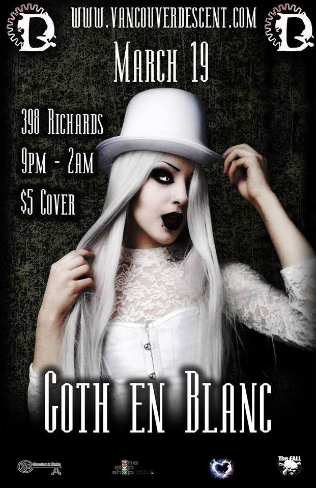 Descent Goth en Blanc @ The Red Room Mar 19 2017 - Jun 23rd @ The Red Room