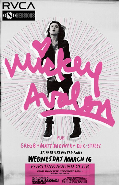 MICKEY AVALON (Live In Concert) - MSHsessions.com: Mickey Avalon @ Fortune Sound Club Mar 16 2011 - Jun 26th @ Fortune Sound Club