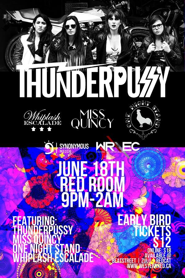 Thunderpussy Ft. Special Guests TBA: Thunderpussy @ The Red Room Jun 18 2015 - Jun 19th @ The Red Room