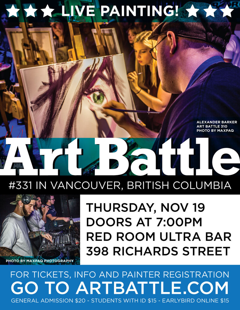 Art Battle 331 - Vancouver @ The Red Room Nov 19 2015 - Jun 22nd @ The Red Room
