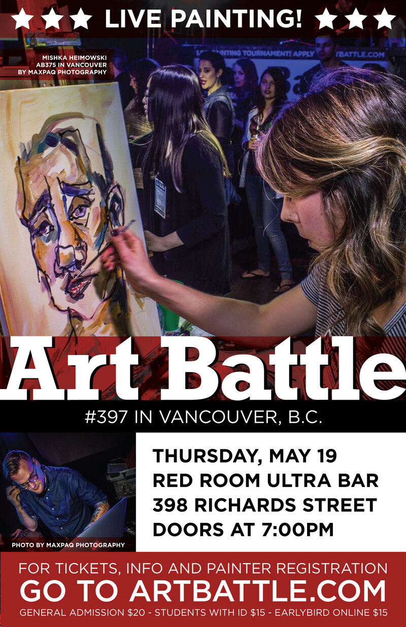 ART BATTLE 397 - VANCOUVER @ The Red Room May 19 2016 - Jun 24th @ The Red Room