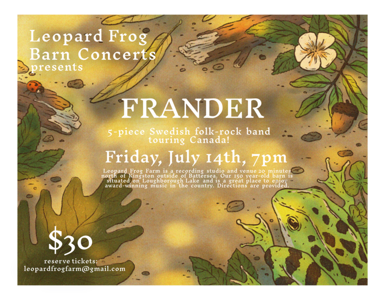 Frander - May 5th @ Leopard Frog Barn Concerts