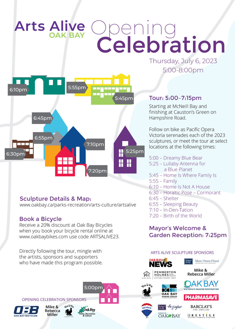 Arts Alive Opening Celebration Tour @ Oak Bay - Jul 06, 2023