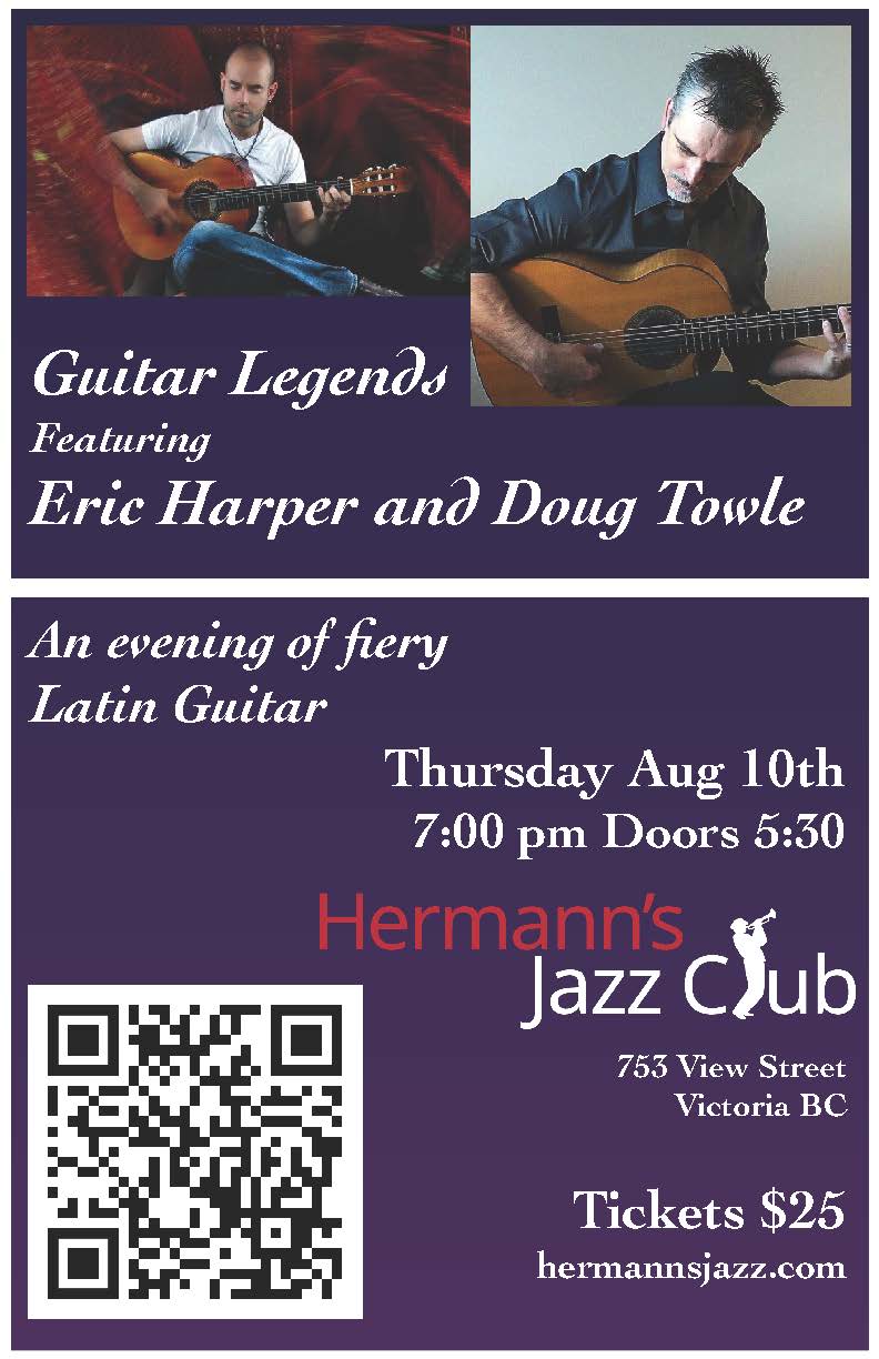 Guitar Legends featuring Eric Harper and Doug Towle @ Hermann's Jazz Club Aug 10 2023 - May 7th @ Hermann's Jazz Club