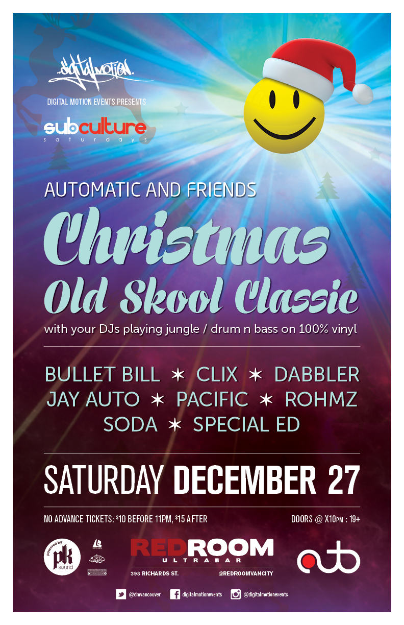 "The Automatic + Friends Xmas Old Skool Classic" @ The Red Room Dec 27 2014 - Jun 11th @ The Red Room