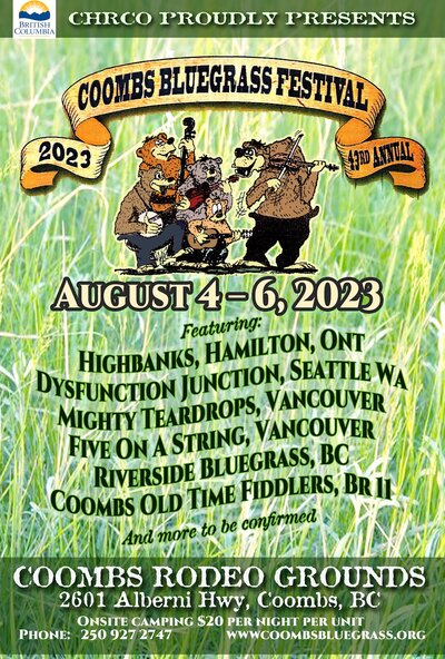 Coombs 43rd Annual Bluegrass Festival - May 22nd @ Coombs Rodeo Grounds
