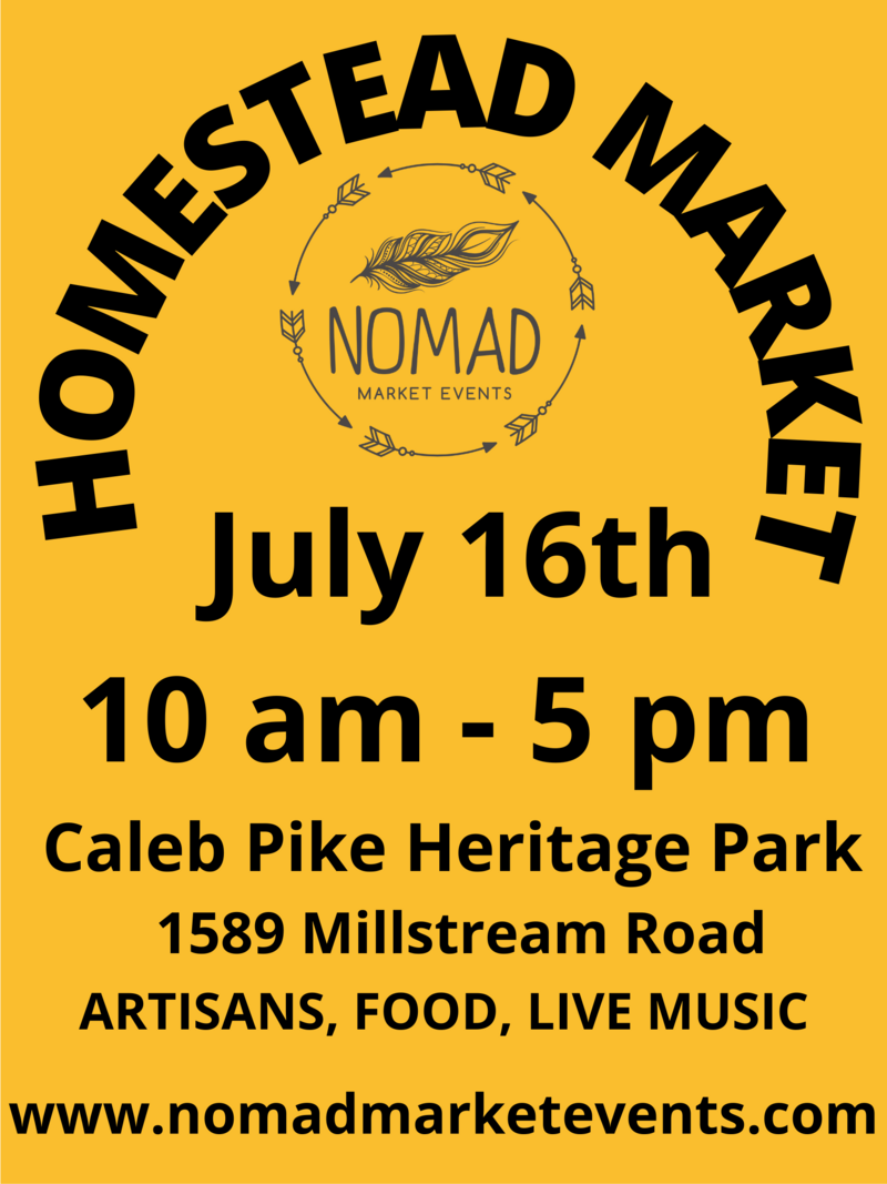Nomad Homestead Market - May 9th @ Caleb Pike House