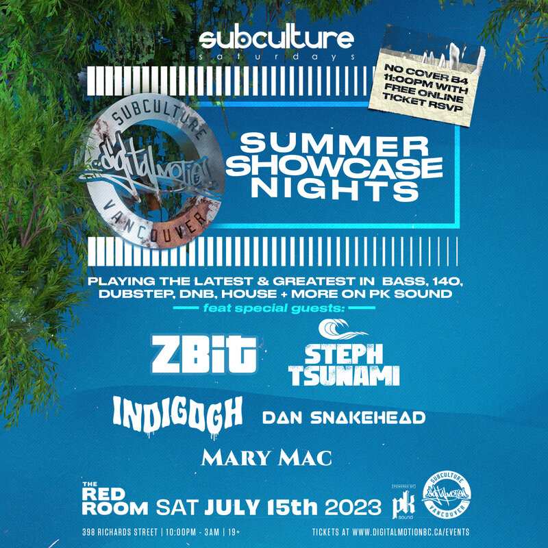 SUMMER SHOWCASE NIGHTS at SUBculture Saturdays - May 6th @ The Red Room