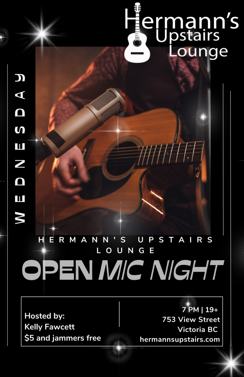 Hermann&rsquo;s Upstairs Lounge Acoustic Open Mic 19+ - Jun 4th @ Hermann's Upstairs